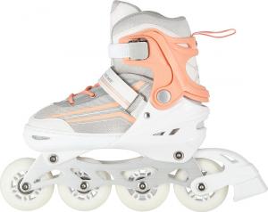 Rolki Nils Extreme NH18190 z wymienną płozą regulowane białe r. 34-38 2