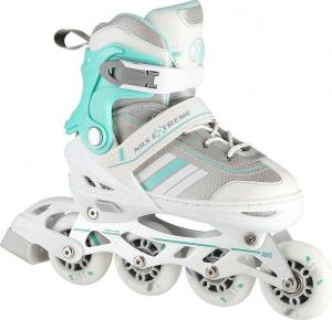 Rolki Nils Extreme NH18191 z wymienną płozą regulowane białe r. 39-43 3