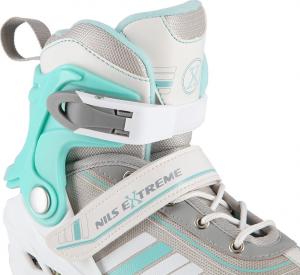 Rolki Nils Extreme NH18191 z wymienną płozą regulowane białe r. 39-43 7