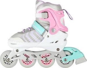 Rolki Nils Extreme NH18192 z wymienną płozą regulowane białe r. 29-33 2