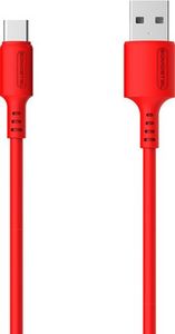 Kabel USB Somostel USB-A - USB-C 1.2 m Czerwony (SMS-BP06 USB - USB typ C Czerwony) 1