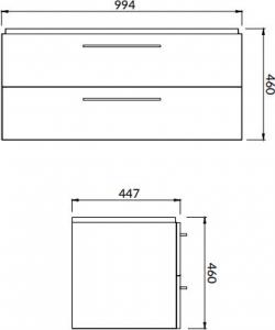 Cersanit Lara 100 cm orzech (S801-331-DSM) 3