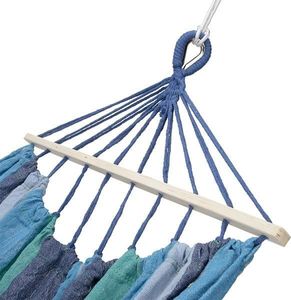 Nils Extreme Nc9004 Niebieski-ciemno Niebieski Hamak Z Drewnianą Belka 70cm I Metalowym Uchwytem Nils Camp 6