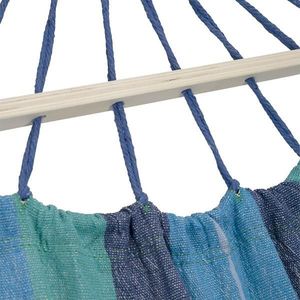 Nils Extreme Nc9004 Niebieski-ciemno Niebieski Hamak Z Drewnianą Belka 70cm I Metalowym Uchwytem Nils Camp 8