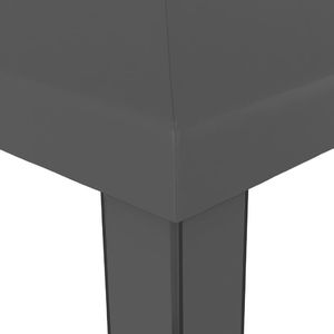 vidaXL Altana z podwójnym dachem i sznurem lampek, 3x3 m, antracytowa 5