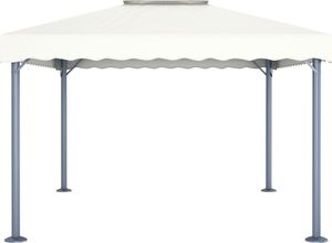 vidaXL Altana ze sznurem lampek, 400x300 cm, kremowa, aluminium 3