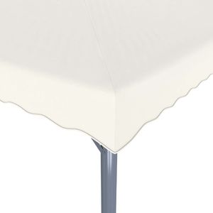 vidaXL Altana ze sznurem lampek, 400x300 cm, kremowa, aluminium 5