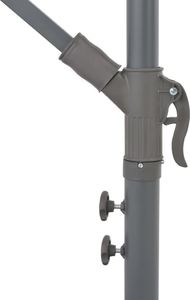 vidaXL Parasol wiszący z lampkami LED, bordowy, 350 cm 8