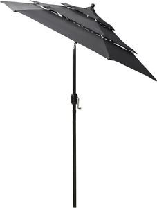vidaXL 3-poziomowy parasol na aluminiowym słupku, antracytowy, 2 m 4