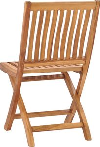 vidaXL Składane krzesła ogrodowe, 4 szt., lite drewno tekowe 5