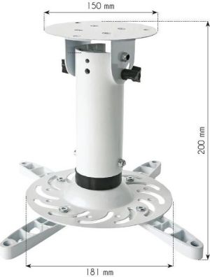 Uchwyt do projektorów Techly Sufitowy Biały (022274) 2