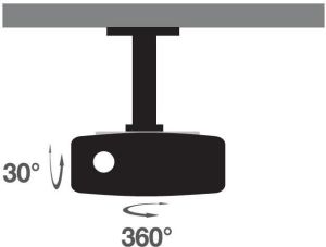Uchwyt do projektorów Techly Sufitowy Biały (022274) 3