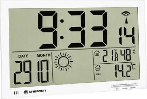 Stacja pogodowa Bresser Zegar ścienny Bresser MyTime Jumbo LCD, biały 1