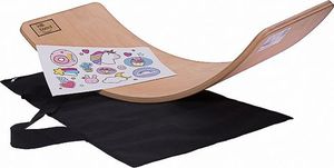 KidiBoard Deska do balansowania dla dzieci KidiBoard Balance Board + pokrowiec + naklejki dla dziewczynki 1