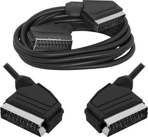 Kabel Lexton Scart - Scart 1.2m czarny (LX8017A) 1