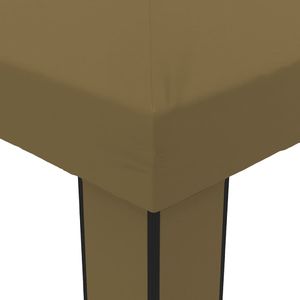 vidaXL Altana z podwójnym dachem i sznurem lampek, 3x3x2,7 m, taupe 4