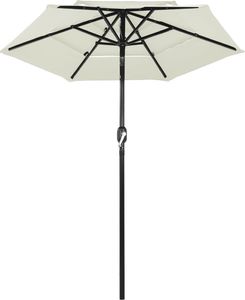 vidaXL 3-poziomowy parasol na aluminiowym słupku, piaskowy, 2 m 3