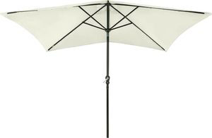 vidaXL Parasol z lampkami LED, na stalowym słupku, piaskowy, 2x3 m 4