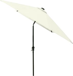 vidaXL Parasol z lampkami LED, na stalowym słupku, piaskowy, 2x3 m 7