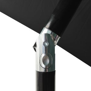 vidaXL 3-poziomowy parasol na aluminiowym słupku, czarny, 2 m 6
