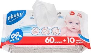 Akuku Chusteczki nawilżane 99% Wody Aloes Rumianek 70 szt. 2