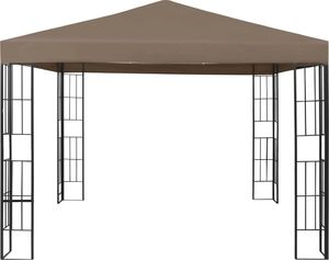 vidaXL Altana ze sznurem lampek, 3x3 m, kolor taupe 3