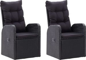 vidaXL 5-częściowy zestaw mebli ogrodowych, czarny 5