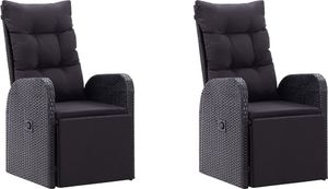 vidaXL 5-częściowy zestaw mebli ogrodowych, czarny 7