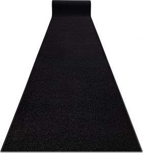 Dywany Łuszczów Jednolity chodnik KARMEL Gładki, jednokolorowy czarny 100 cm, 100x110 cm 1