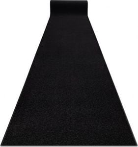 Dywany Łuszczów Jednolity chodnik KARMEL Gładki, jednokolorowy czarny 100 cm, 100x310 cm 1