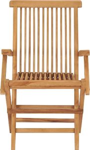 vidaXL Krzesła ogrodowe z poduszkami w kolorze wina, 2 szt., tekowe 7