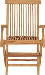 vidaXL Krzesła ogrodowe z szarymi poduszkami, 2 szt., drewno tekowe 5