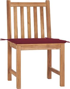 vidaXL Krzesła ogrodowe z poduszkami, 2 szt., lite drewno tekowe 2