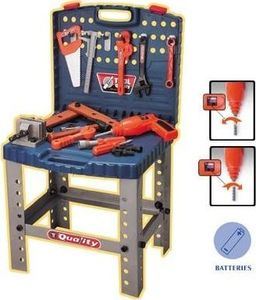 Ikonka Warsztat stolarski w walizce - wiertarka, klucze, młotek 2