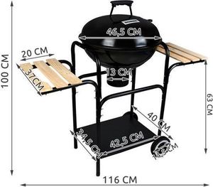 Kaminer G8056 Grill ogrodowy węglowy 44 cm x 44 cm 9