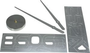 Ikonka Zegar ścienny duży 80-120cm srebrny 12 cyfr 5