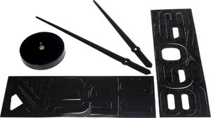 Ikonka Zegar ścienny duży 80-120cm czarny 12 cyfr 2