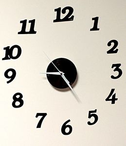 Ikonka Zegar Ścienny czarny 12 godzin 1
