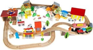 Ikonka Kolejka drewniana - tor 89 elementów 3