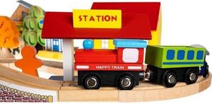 Ikonka Kolejka drewniana - tor 89 elementów 6