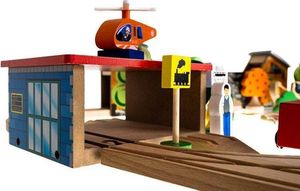 Ikonka Kolejka drewniana - tor 89 elementów 9