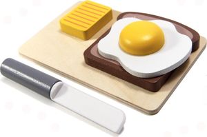 Ikonka Toster drewniany opiekacz + akcesoria biały 4