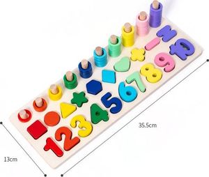 Ikonka Liczydło Drewniane Sorter Cyfry Montessori 7