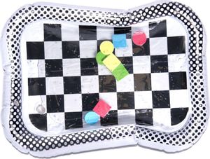 Ikonka Mata wodna nadmuchiwana kontrastowa czarno-biała szachownica 65cm x 50cm 2