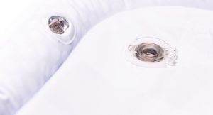 Ikonka Mata wodna nadmuchiwana kontrastowa czarno-biała szachownica 65cm x 50cm 6