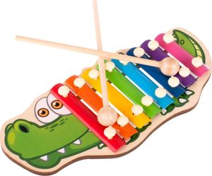 Ikonka Cymbałki drewniane kolorowe dla dzieci krokodyl 1