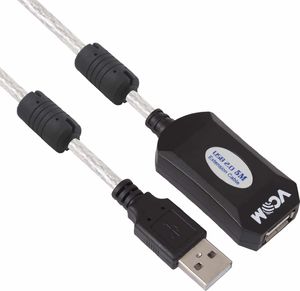 Kabel USB Mobilari USB-A - USB-A 5 m Biały (M555018) 1