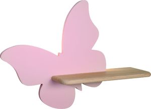 Candellux Półka LED różowa z drewna Candellux Butterfly 21-84897 do pokoju dziecka 1
