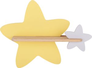 Candellux Półka ledowa żółta drewniana Candellux STAR 21-75611 do pokoju dziecięcego 1