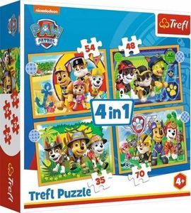 Trefl Puzzle 4w1 Wakacyjny Psi Patrol PAW PATROL 34395 Trefl p8 1